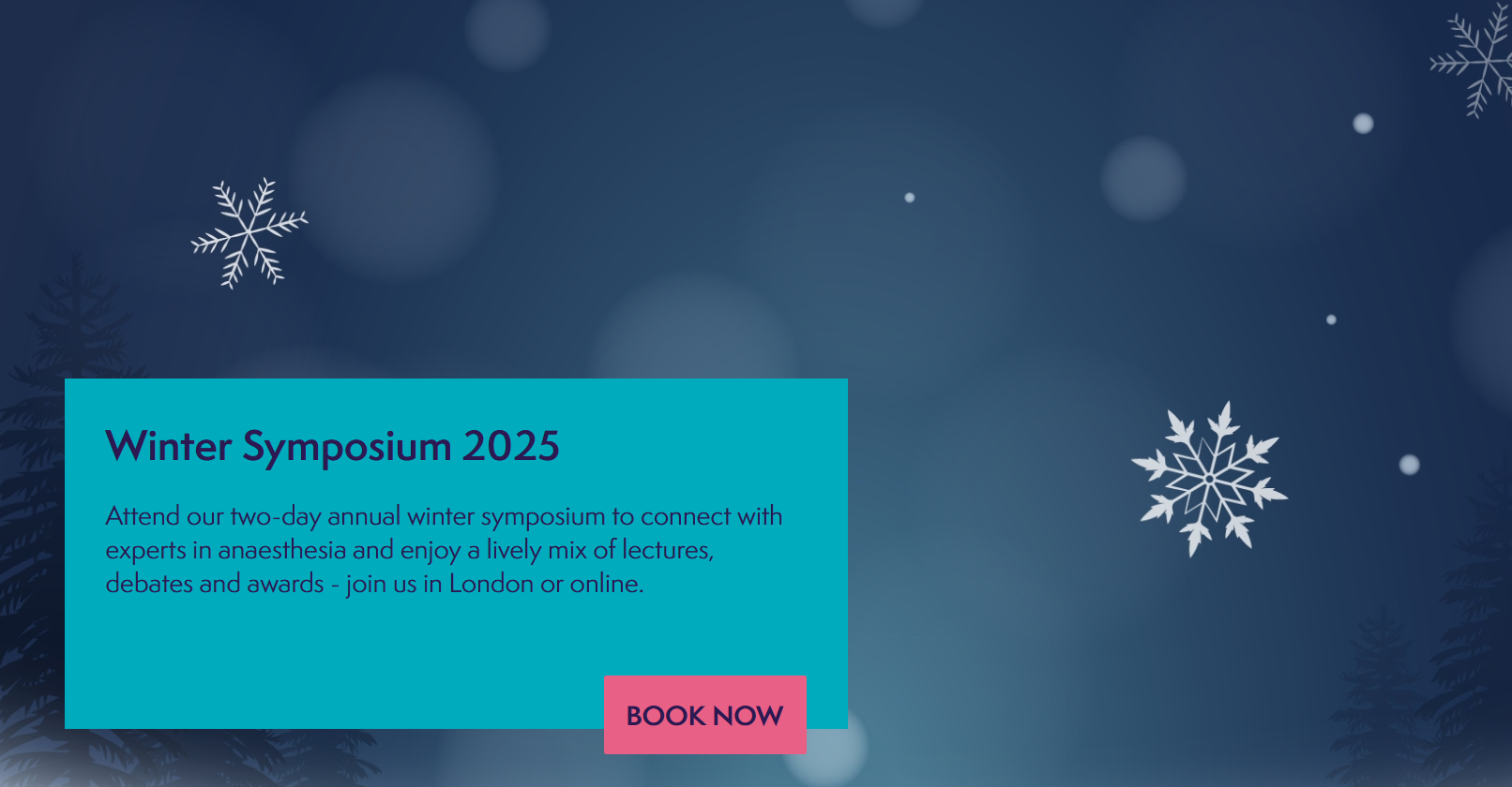 20-21 November 2025, RCoA Winter Symposium; London